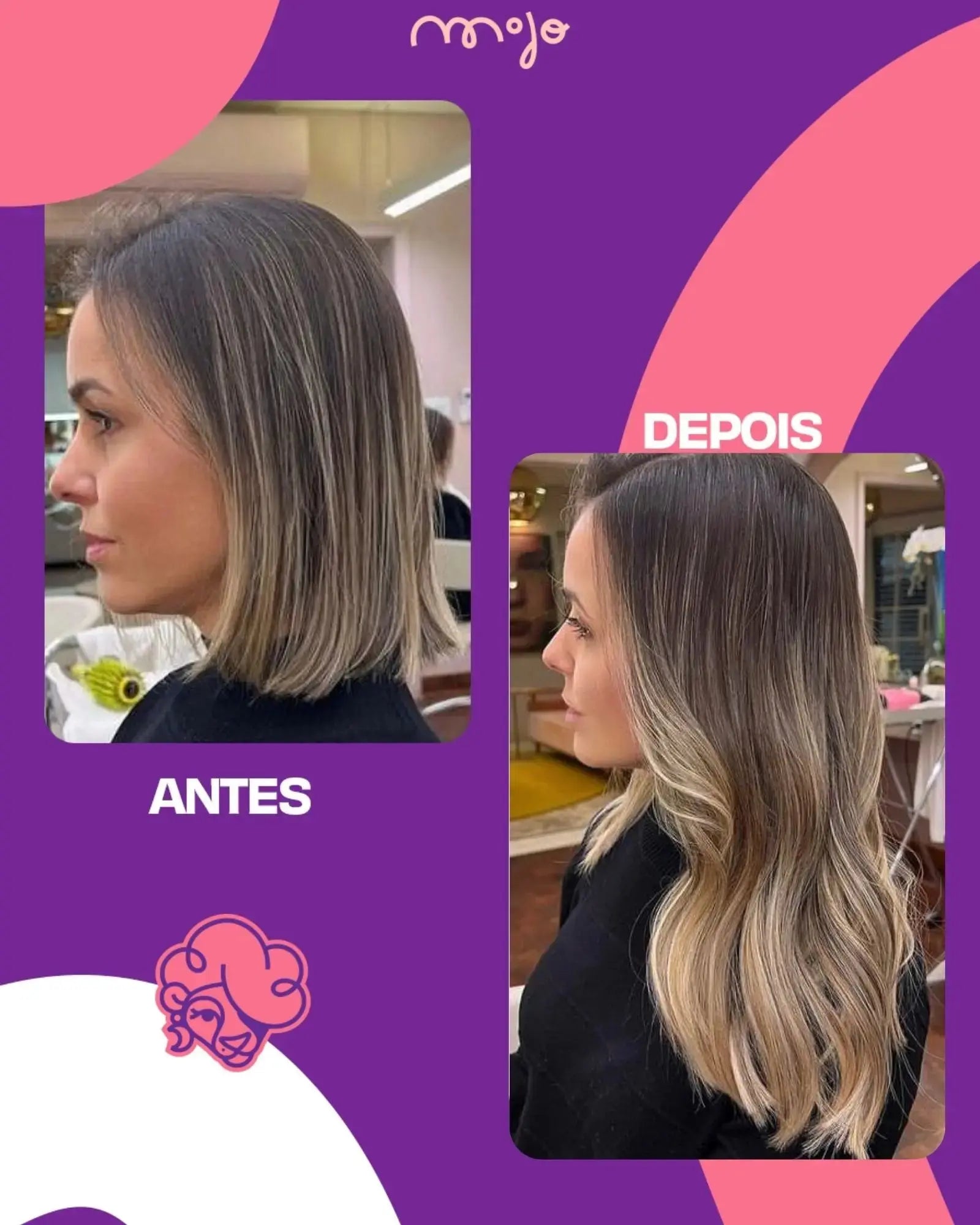 Aplique de Cabelo Halo MOJO – Loiro Bege 35cm (Cabelo Humano) MOJO