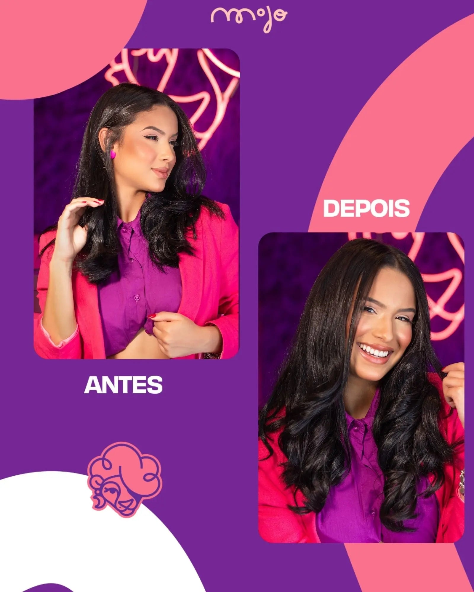 Aplique Tic Tac Invisi MOJO – Castanho Escuro 45cm (Cabelo Humano) 140–150g MOJO