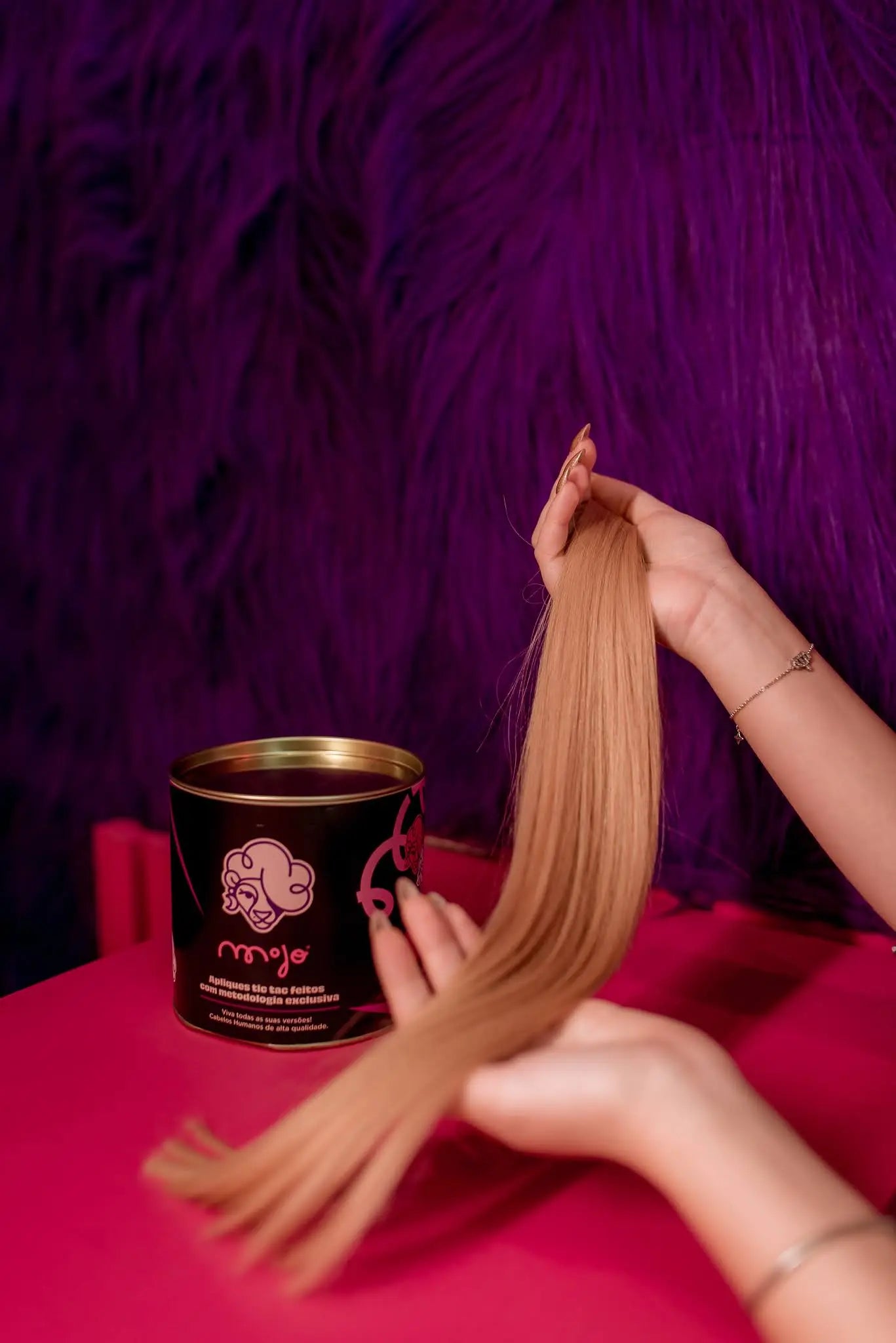 Inject MOJO - Cabelos humanos brasileiros - 50 gramas - Fita Injetável para Cabelo Mega Hair MOJO