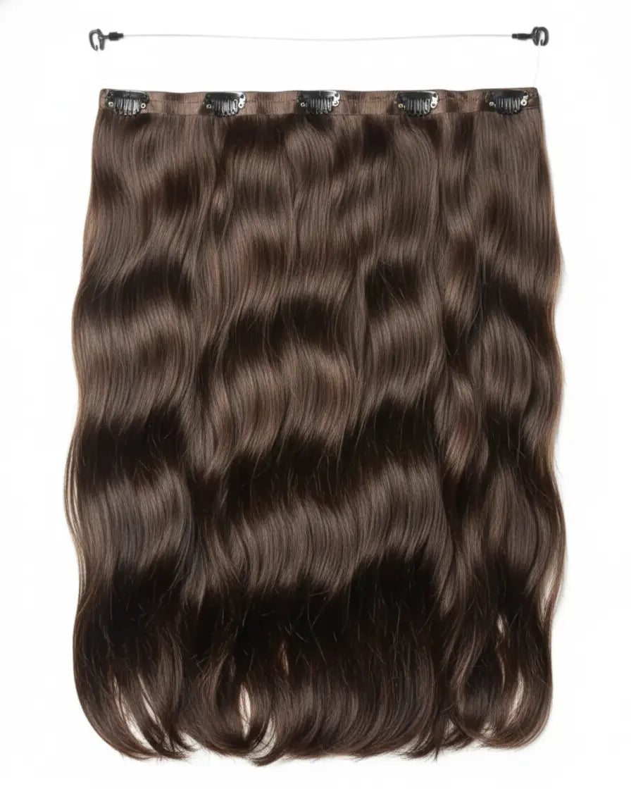 Aplique de Cabelo Halo MOJO – Castanho Natural 35cm (Cabelo Humano) MOJO