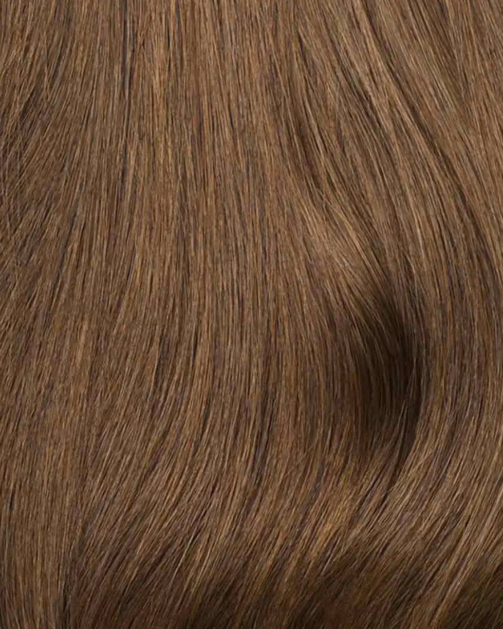 Aplique Tic Tac Invisi MOJO – Marrom Avelã 45cm (Cabelo Humano) MOJO