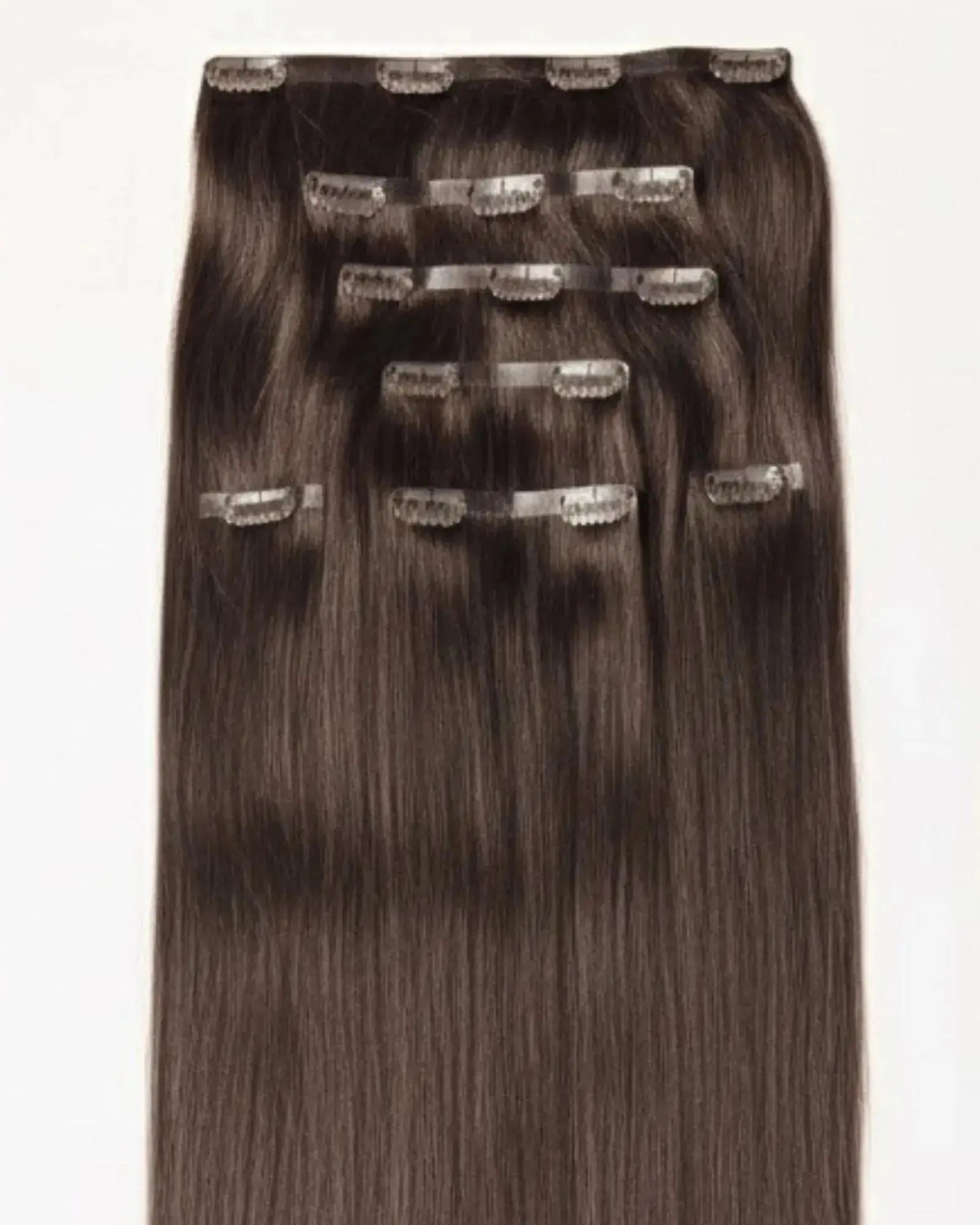 Aplique Tic Tac Invisi MOJO – Castanho Natural 45cm (Cabelo Humano) 140-150gr MOJO