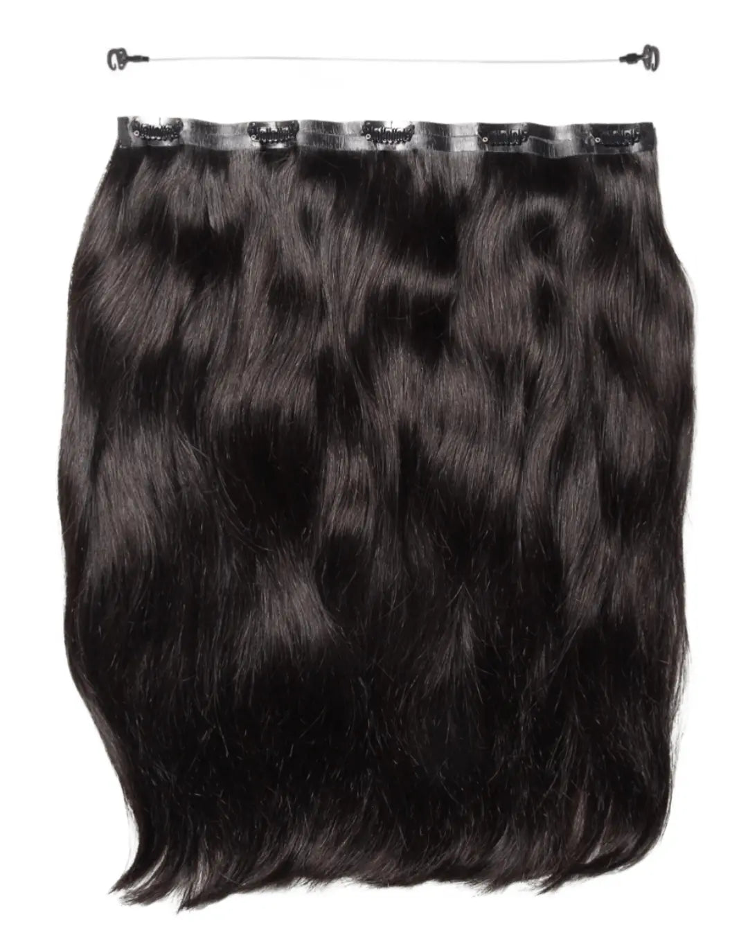 URSULA - Aplique de tic tac halo fio invisivel de cabelo humano 45cm e 100g