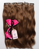 Aplique de Cabelo LYDIA - 35cm e 100g - Aplique com fio invisivel de cabelo humano marrom 35cm e 100g
