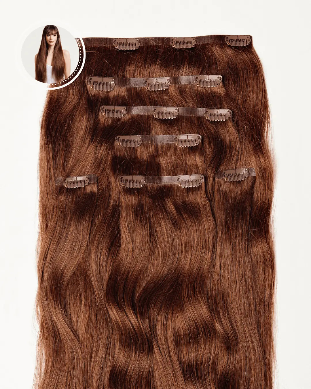 all-groups LEDA - Aplique nanopele tic tac marrom de 60cm & 180g