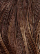 Aplique de Cabelo LYDIA - 35cm e 100g - Aplique com fio invisivel de cabelo humano marrom 35cm e 100g