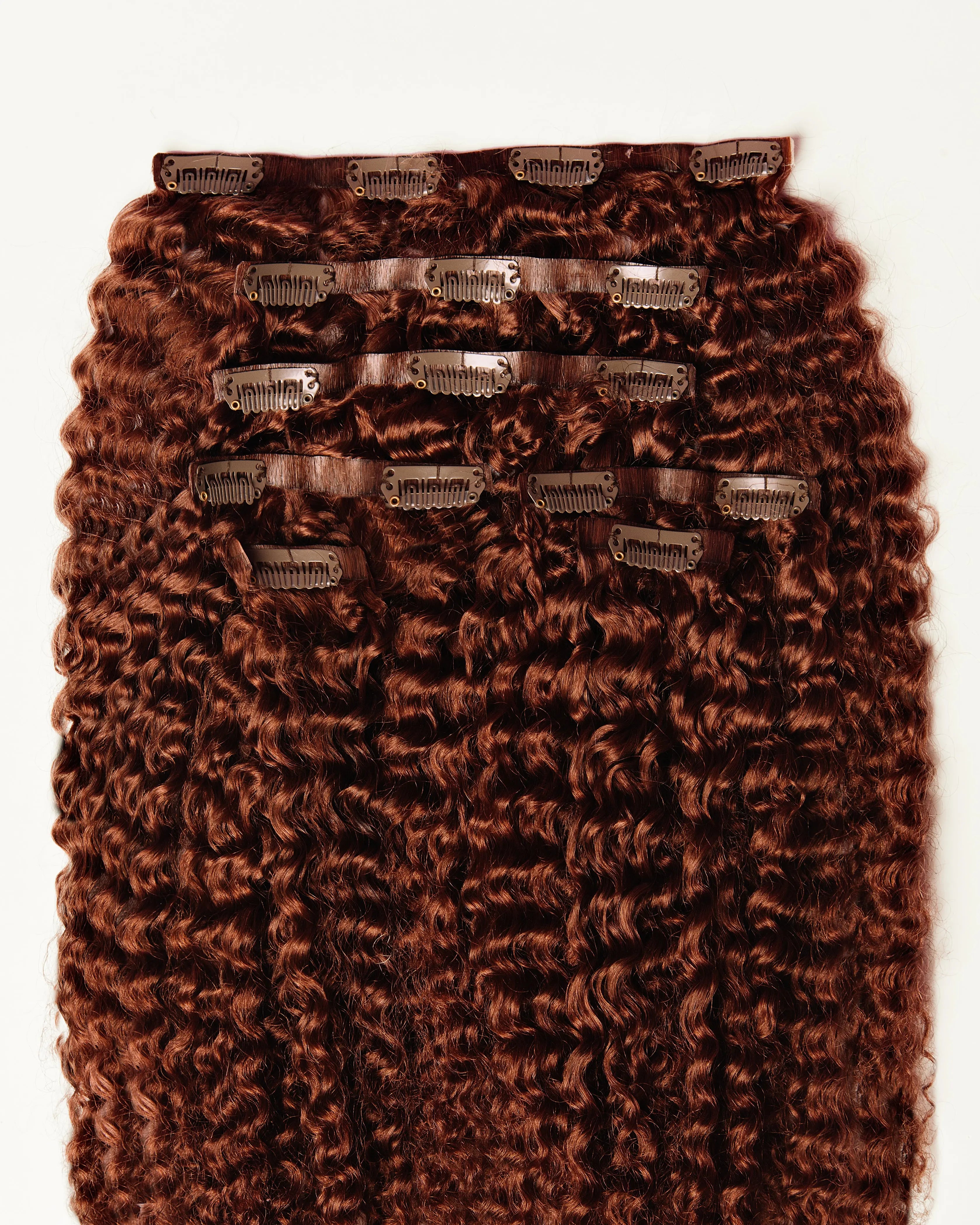 RAVEN - Aplique cacheado tic tac ruivo de 65cm & 180g