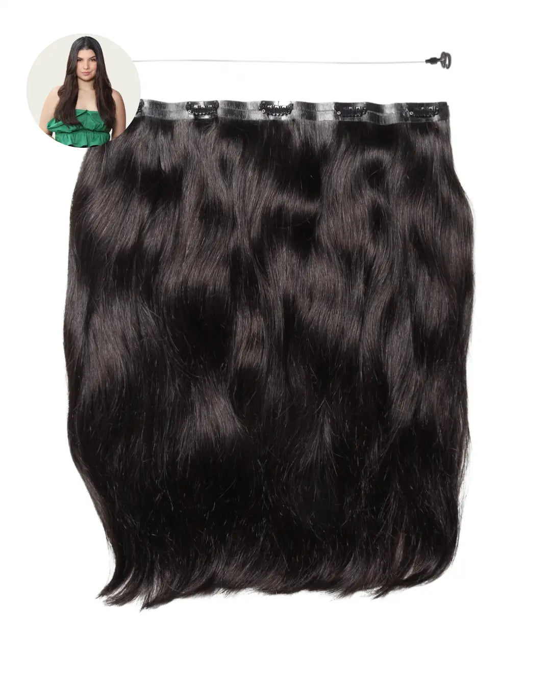 all-groups URSULA - Aplique de tic tac halo fio invisivel de cabelo humano 45cm e 100g