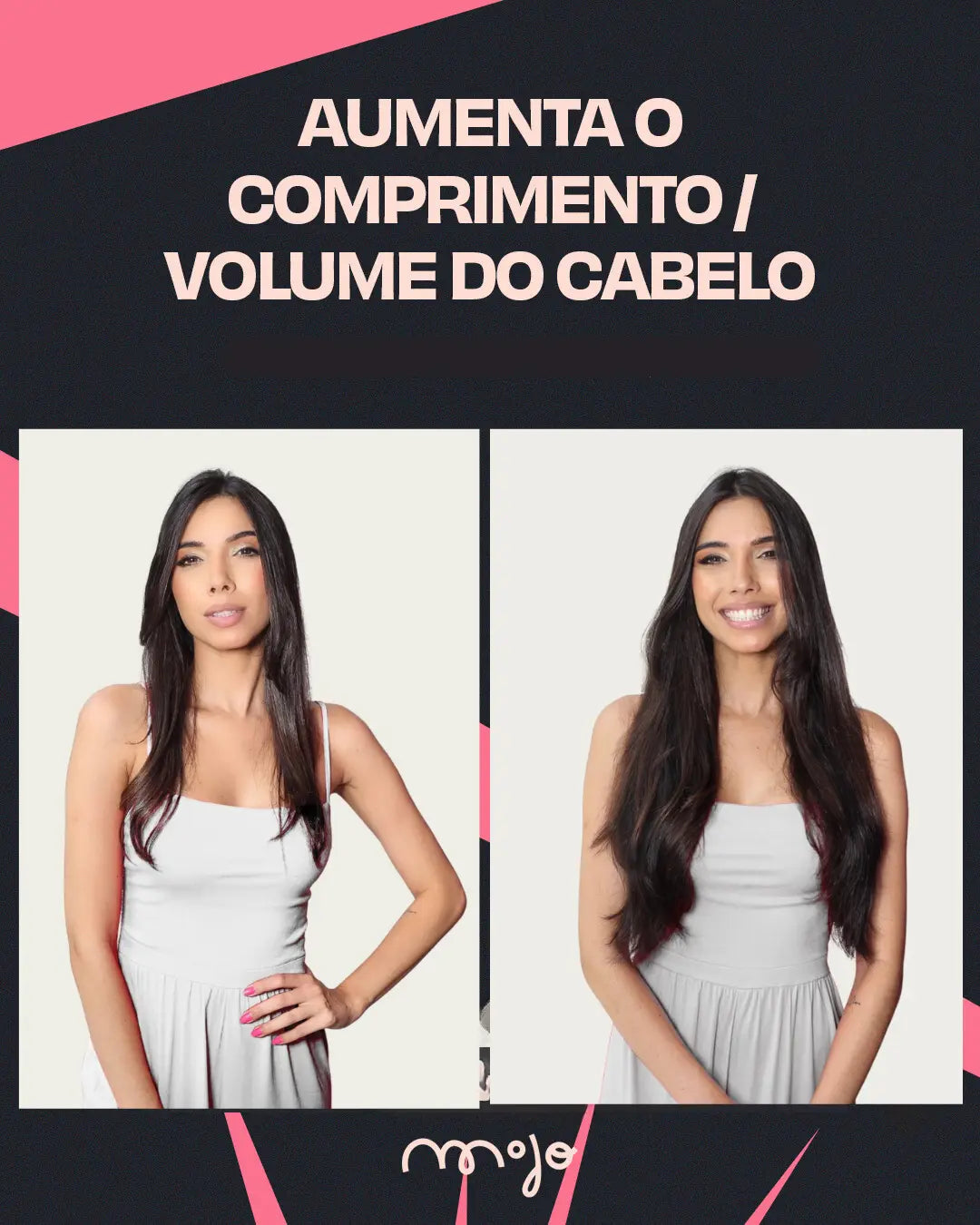 ZOE - Aplique de tic tac halo fio invisivel de cabelo humano 55cm e 100g - MOJO