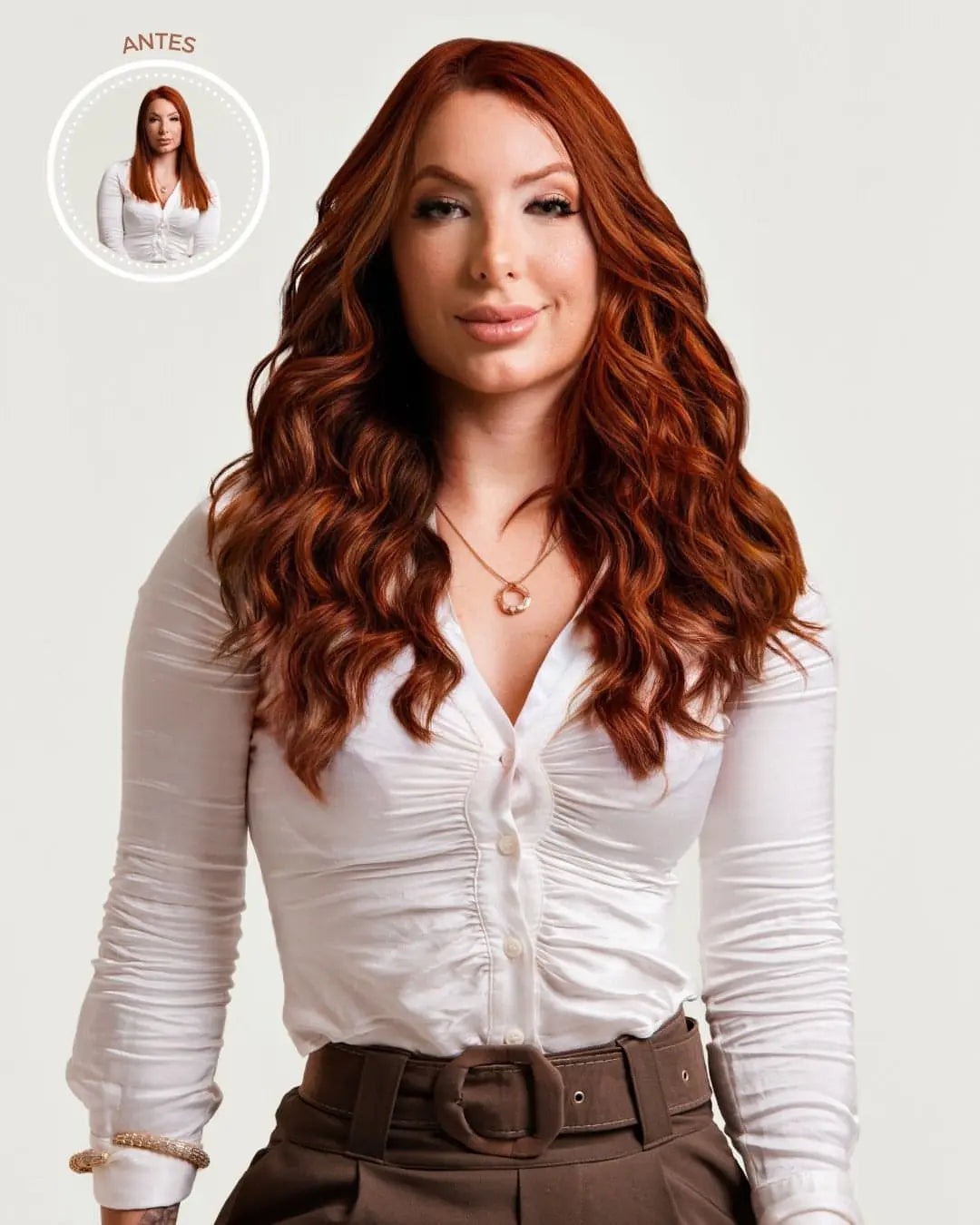 all-groups CIRCE - Aplique nanopele tic tac ruivo de 40cm & 140g