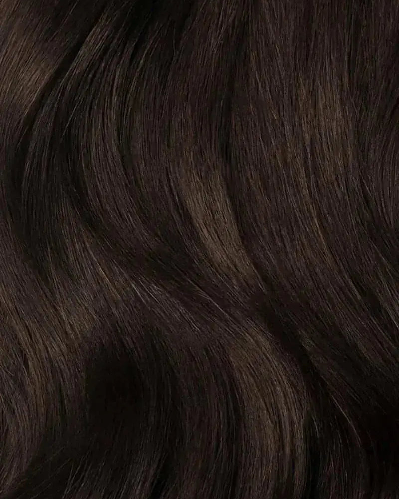 REBECA - Aplique de cabelo tic tac de 55cm & 160g a 170g - preto e castanhos - MOJO