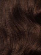 Aplique de Cabelo LYDIA - 35cm e 100g - Aplique com fio invisivel de cabelo humano marrom 35cm e 100g