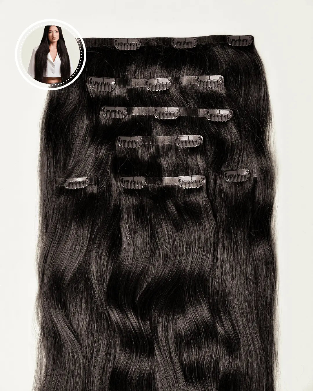 all-groups FLORENCE - Aplique nanopele tic tac preto de 60cm & 180g