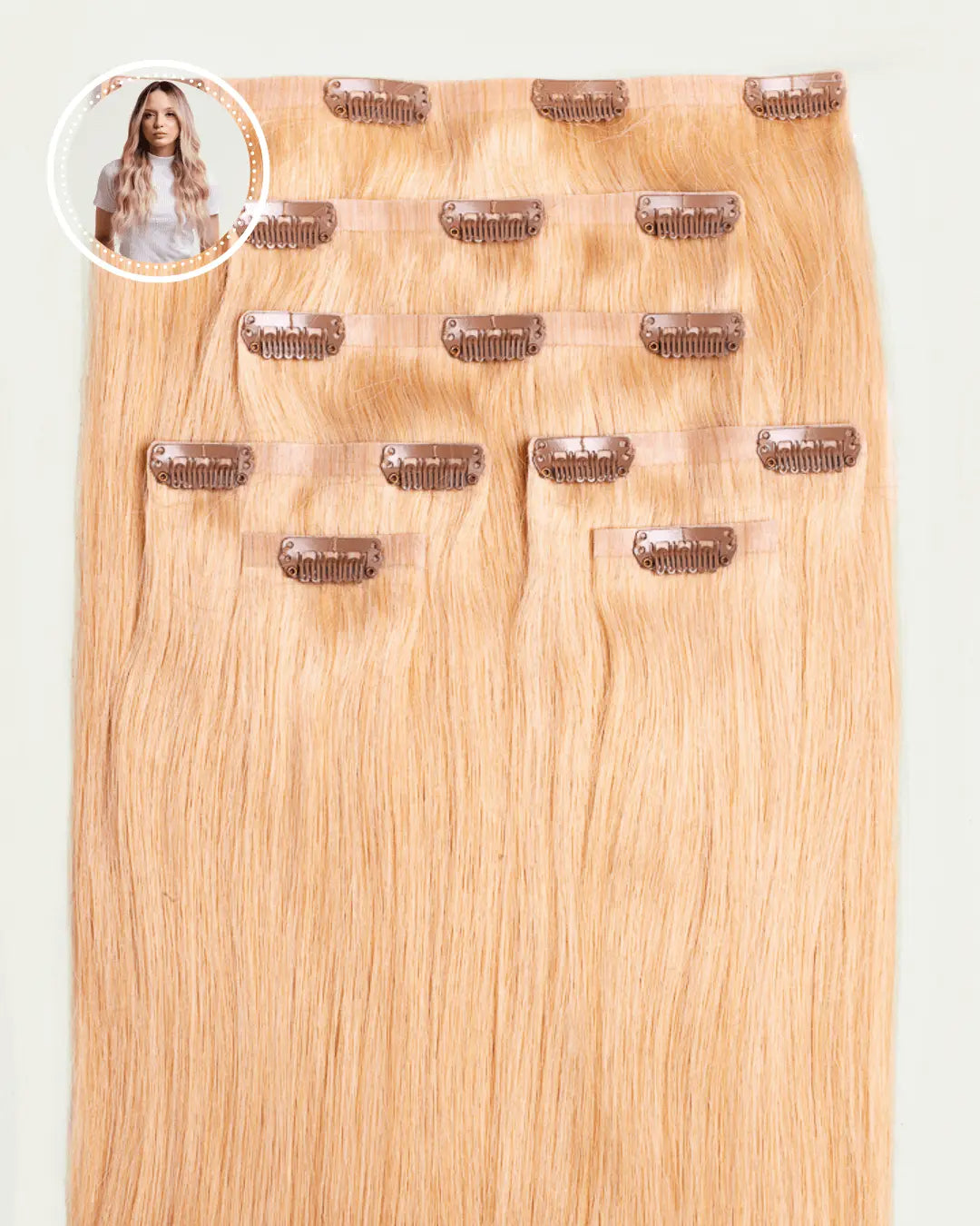 all-groups LILI  - Aplique nanopele tic tac loiro de 50cm & 160g