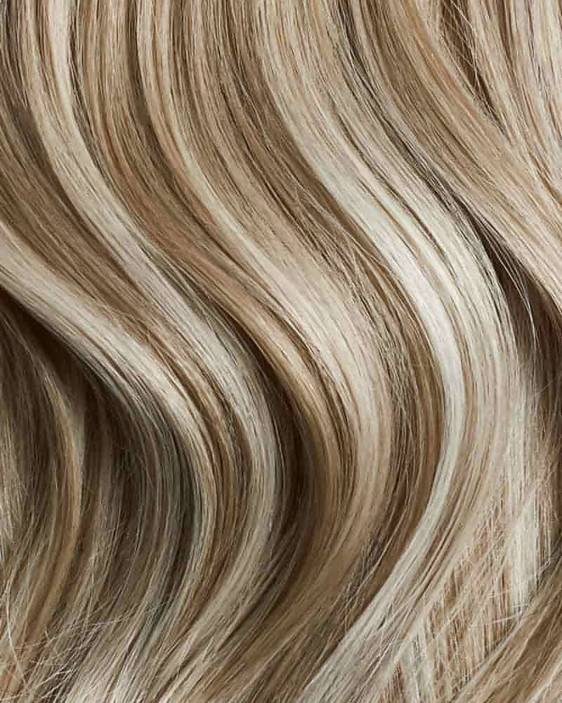 CLARA - Aplique de tic tac halo fio invisivel de cabelo humano loiro 35cm e 100g