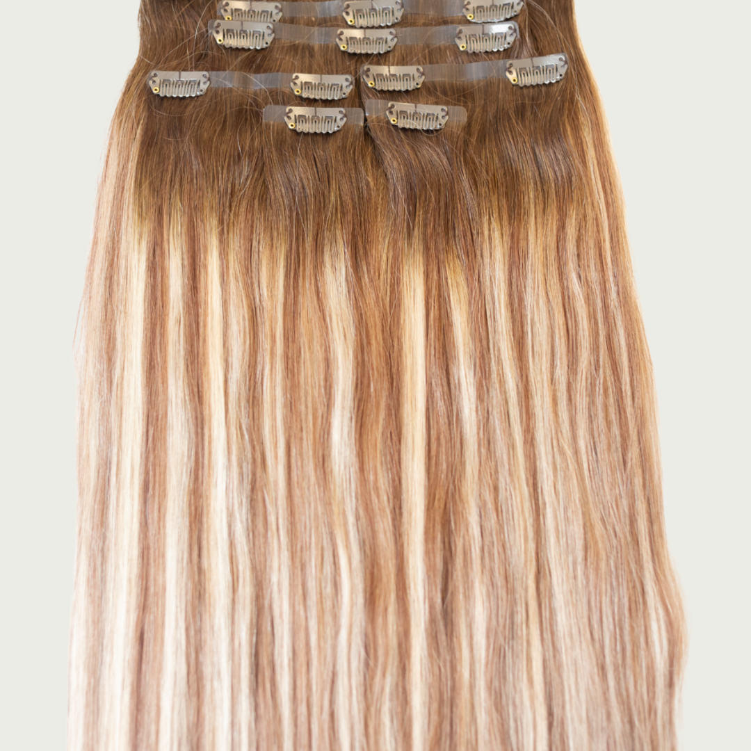 LILI  - Aplique de cabelo loiro nanopele tic tac de 55cm & 160g - 170g