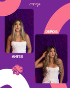 Aplique Tic Tac Invisi MOJO – Balayage – Mechas 55cm (Cabelo Humano) 160–170g MOJO