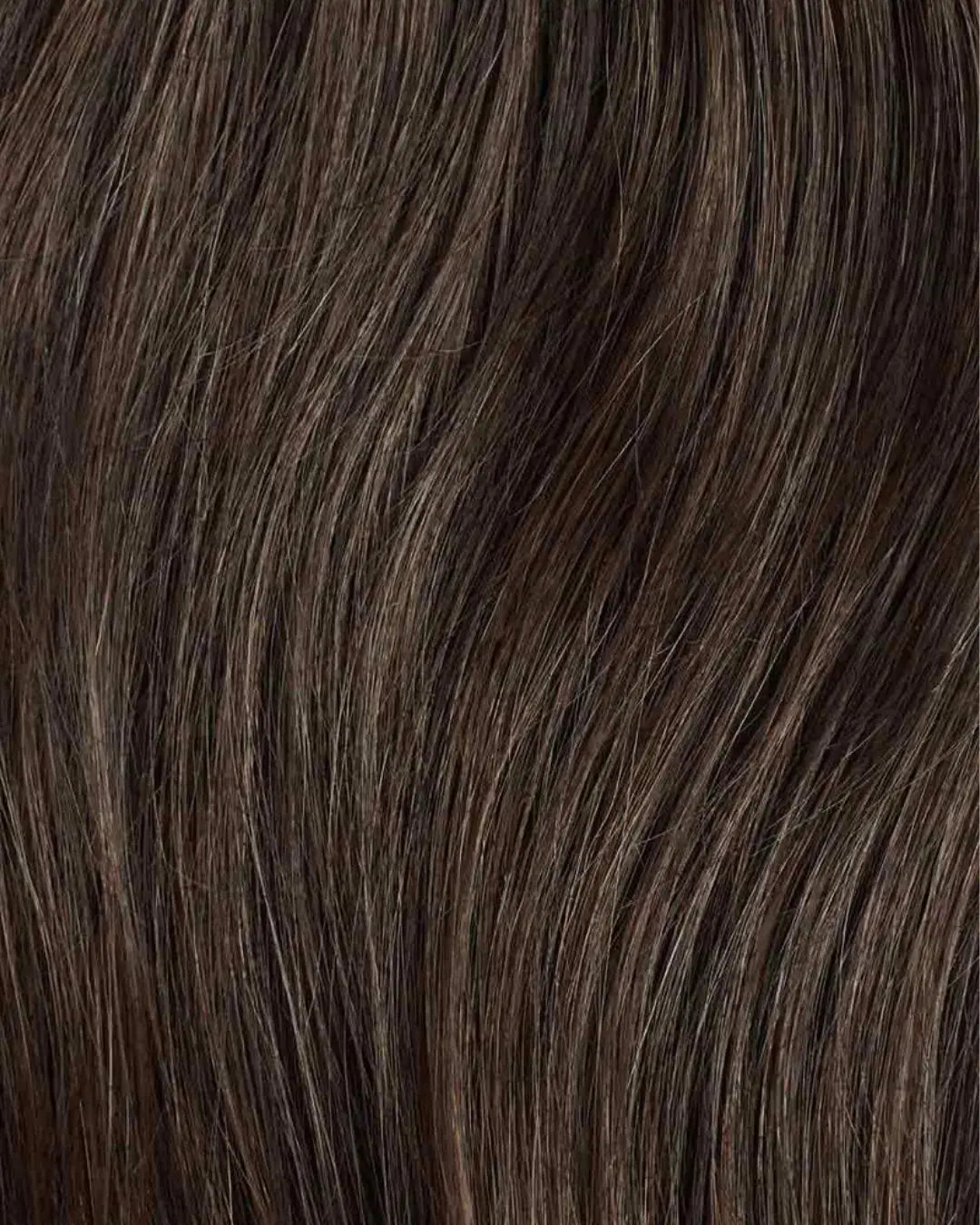 SABRINA - Aplique de cabelo tic tac nanopele de 45cm & 140g a 150g - preto e castanhos - MOJO
