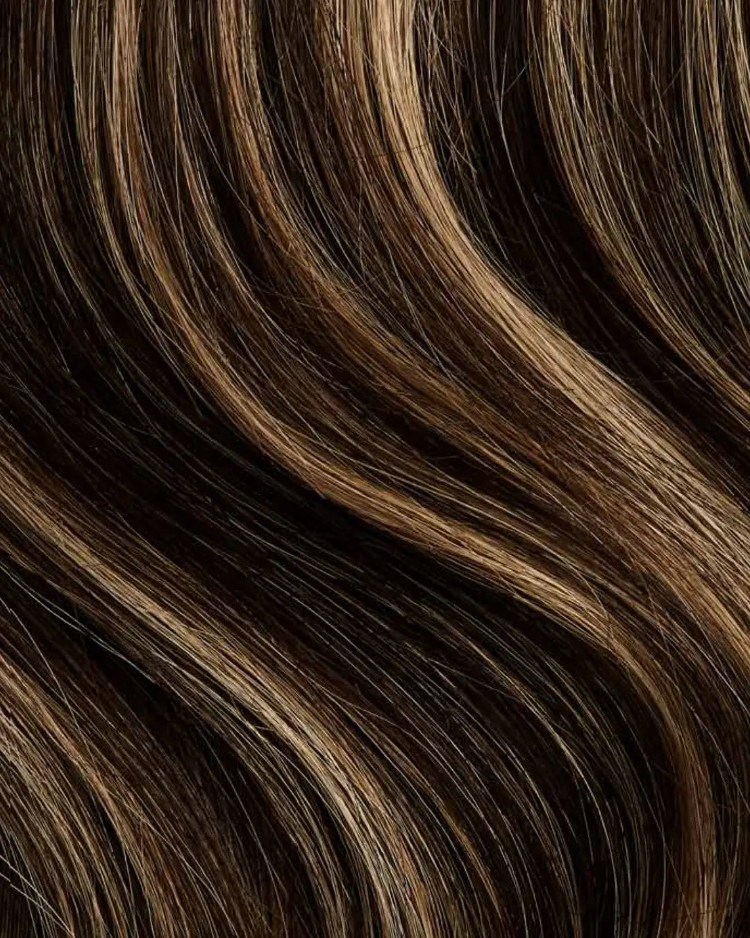 REBECA - Aplique de cabelo tic tac de 55cm & 160g a 170g - preto e castanhos MOJO