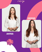 Aplique de Cabelo Halo MOJO – Marrom Avelã 45cm (Cabelo Humano) MOJO