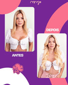 Aplique Tic Tac Invisi MOJO – Loiro Claro 55cm (Cabelo Humano) 160–170g MOJO