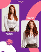 Aplique Tic Tac Invisi MOJO – Ruivo 45cm (Cabelo Humano) 140–150g MOJO