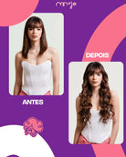 Aplique Tic Tac Invisi MOJO – Marrom Avelã 55cm (Cabelo Humano) 160–170g MOJO