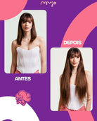 Aplique Tic Tac Invisi MOJO – Marrom Avelã 65cm (Cabelo Humano) 180–200g MOJO
