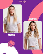 Aplique Tic Tac Invisi MOJO – Loiro Bege 45cm (Cabelo Humano) 140–150g MOJO