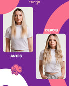 Aplique Tic Tac Invisi MOJO – Loiro Bege 55cm (Cabelo Humano) 160–170g MOJO