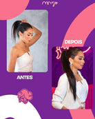 Aplique de Cabelo Halo MOJO – Preto 65cm (Cabelo Humano) MOJO