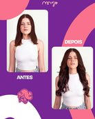 Aplique Tic Tac Invisi MOJO – Chocolate 55cm (Cabelo Humano) 160–170g MOJO