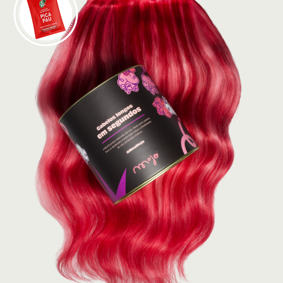Isolda - Aplique de cabelo Colorido - 45cm - Kamaleao Color