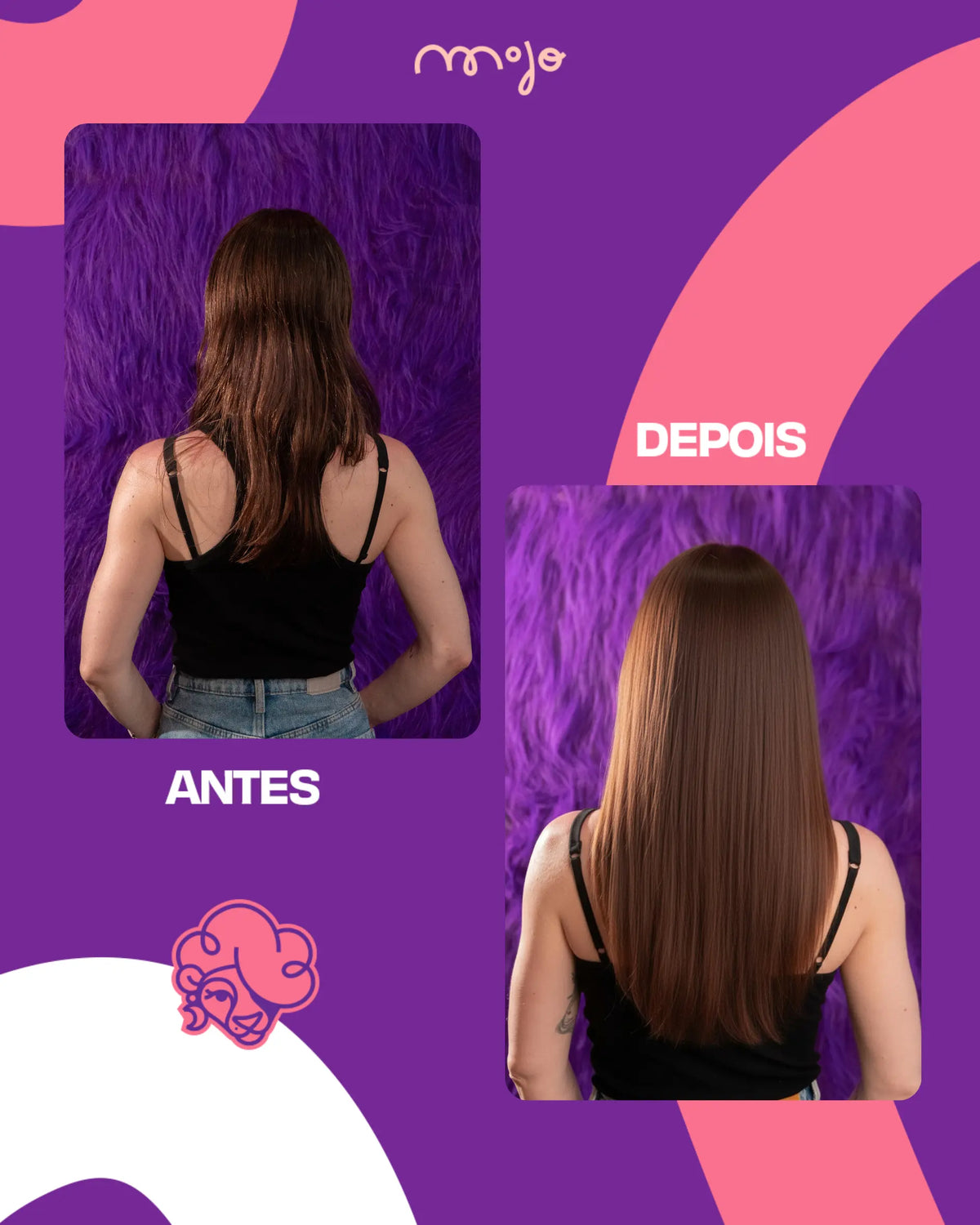 Aplique de Cabelo Halo MOJO – Chocolate 45cm (Cabelo Humano)