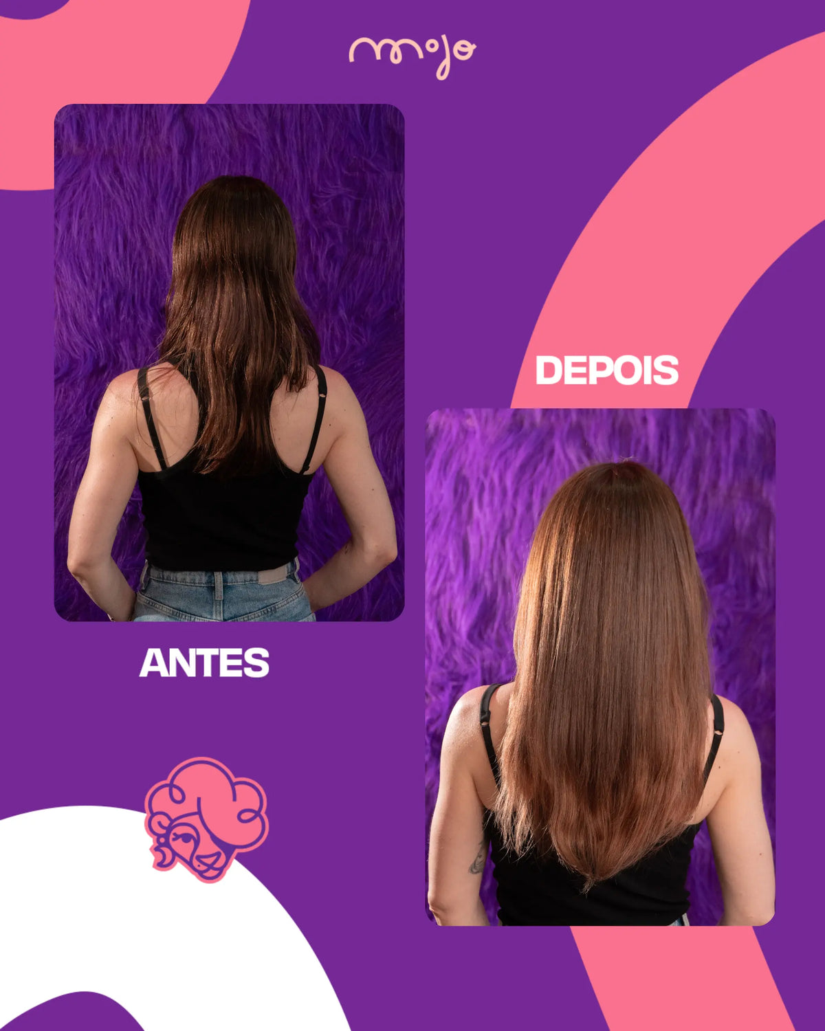 Aplique de Cabelo Halo MOJO – Marrom Avelã 45cm (Cabelo Humano)