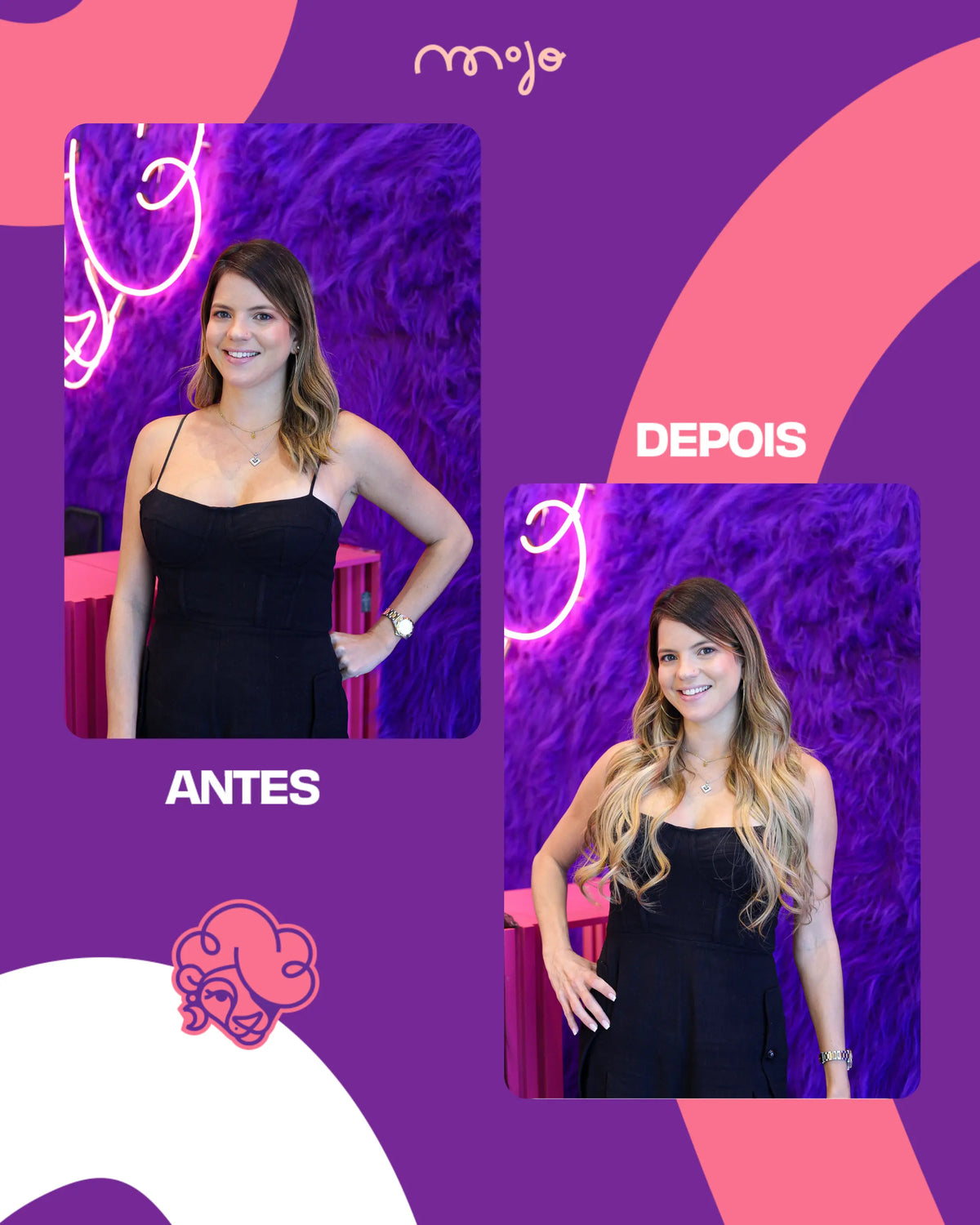 Aplique de Cabelo Halo MOJO – Balayage – Mechas 55cm (Cabelo Humano)