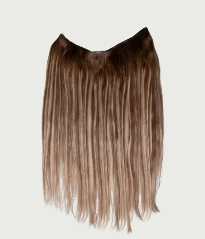 URSULA - Aplique de tic tac halo fio invisivel de cabelo humano 45cm e 100g - MOJO