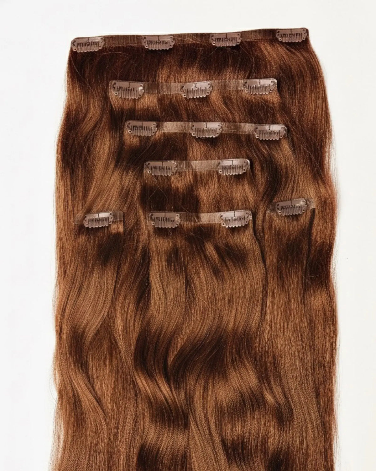 Aplique Tic Tac Invisi MOJO – Marrom Avelã 45cm (Cabelo Humano) MOJO
