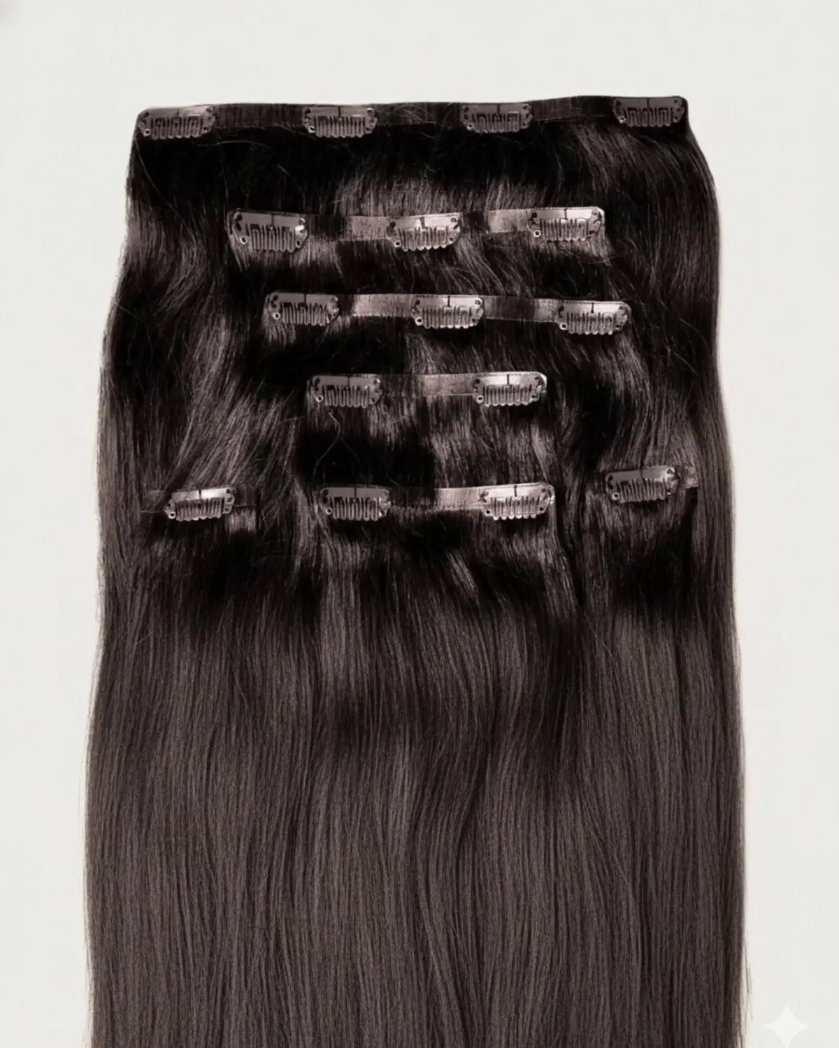 Aplique Tic Tac Invisi MOJO – Castanho Escuro 55cm (Cabelo Humano) -  160–170g MOJO