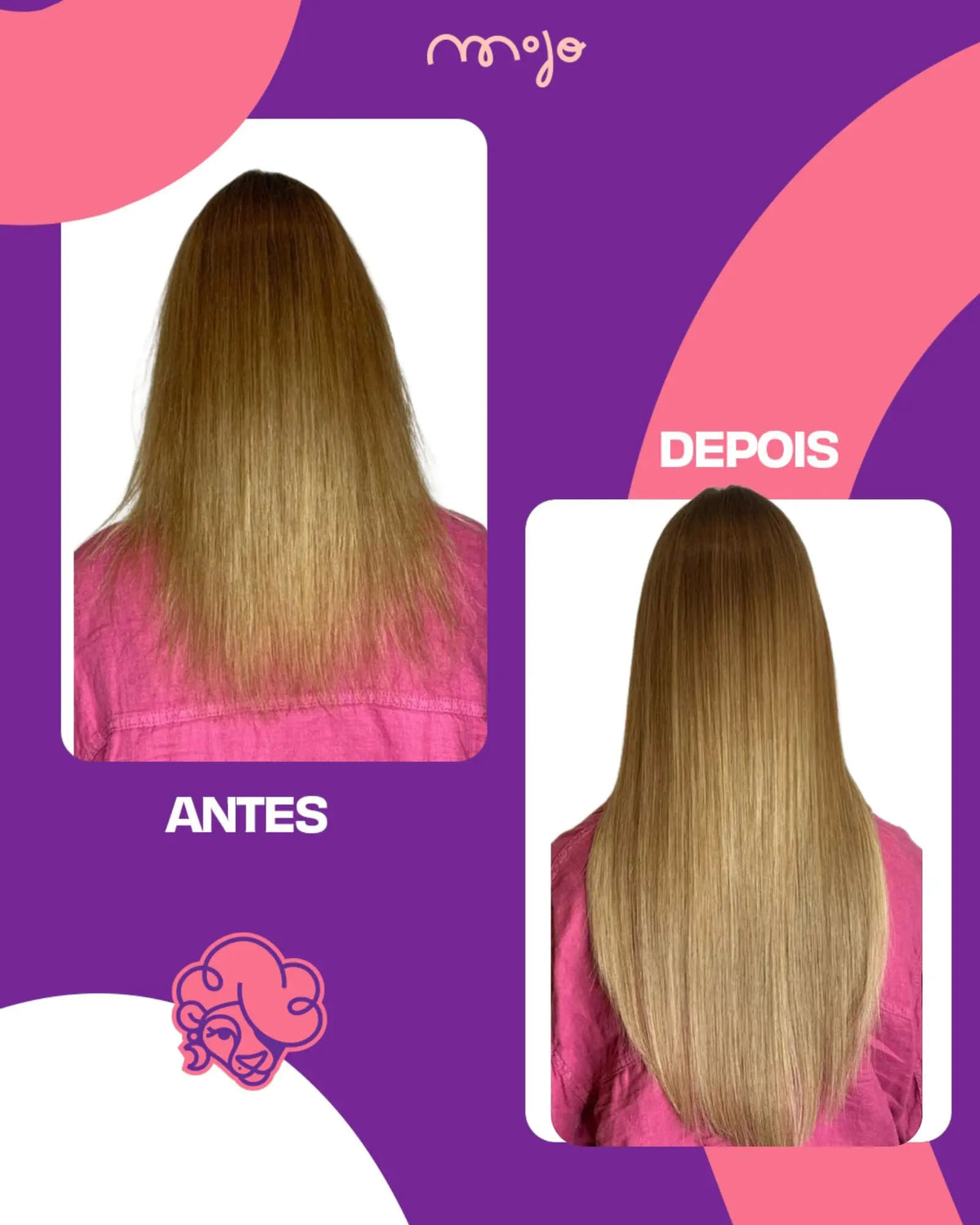 Aplique Tic Tac Invisi MOJO – Loiro Dourado 55cm (Cabelo Humano) 160–170g