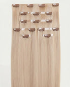 Aplique Tic Tac Invisi MOJO – Loiro Bege 45cm (Cabelo Humano) 140–150g MOJO