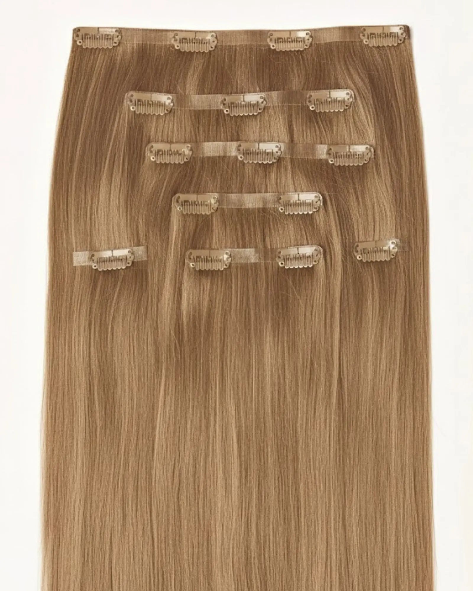 Aplique Tic Tac Invisi MOJO – Loiro Medio 55cm (Cabelo Humano) 160–170g MOJO