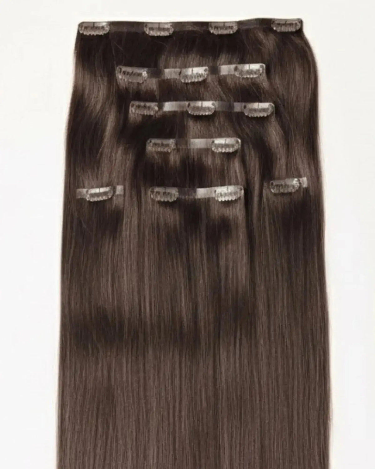 Aplique Tic Tac Invisi MOJO – Castanho Natural 45cm (Cabelo Humano) 140-150gr MOJO