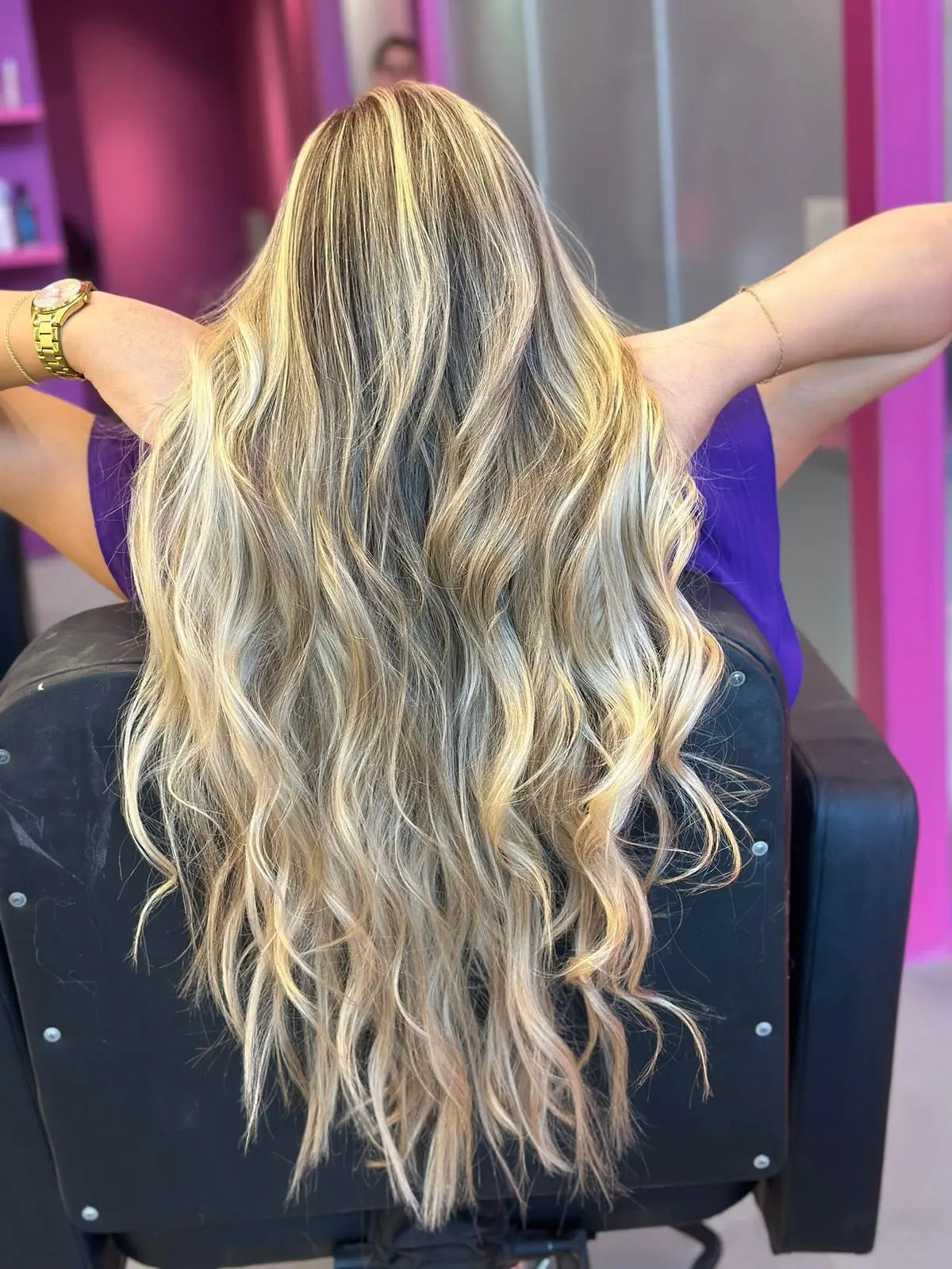 Aplique Tic Tac Invisi MOJO – Balayage – Mechas 55cm (Cabelo Humano) 160–170g MOJO
