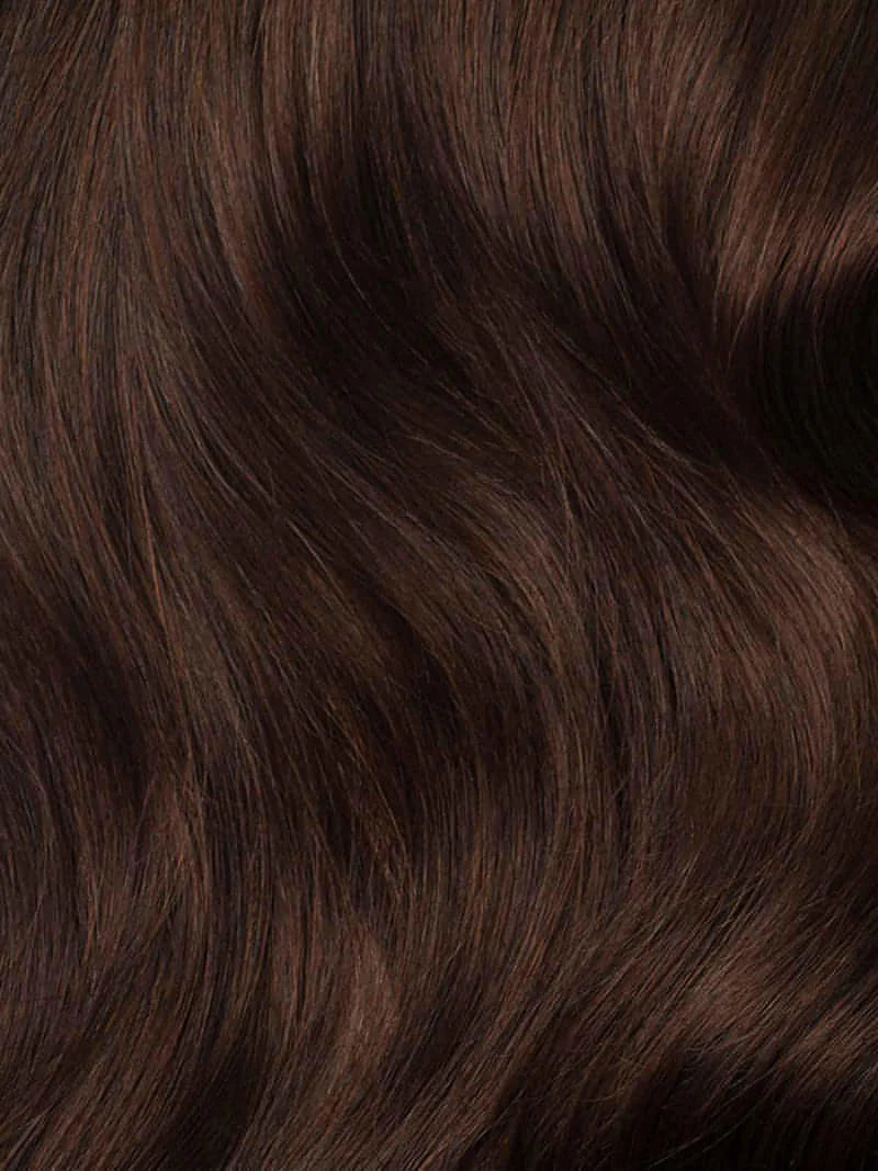 JADIS - Aplique de tic tac halo fio invisivel de cabelo humano marrom 65cm e 100g MOJO