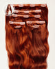 Aplique Tic Tac Invisi MOJO – Ruivo 45cm (Cabelo Humano) 140–150g