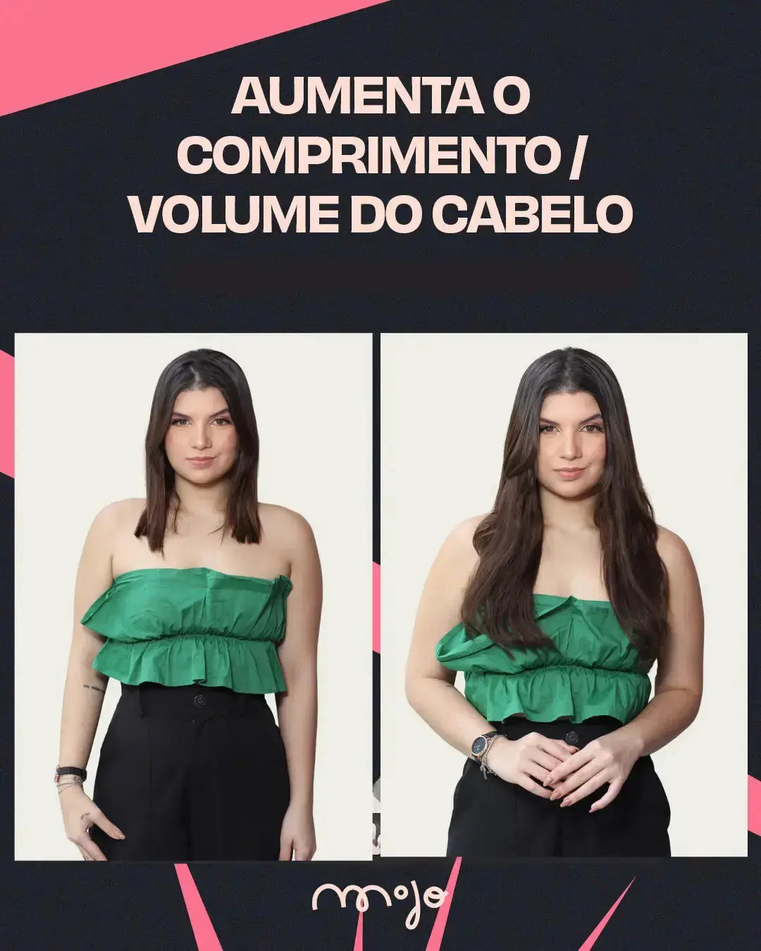 URSULA - Aplique de tic tac halo fio invisivel de cabelo humano 45cm e 100g - MOJO