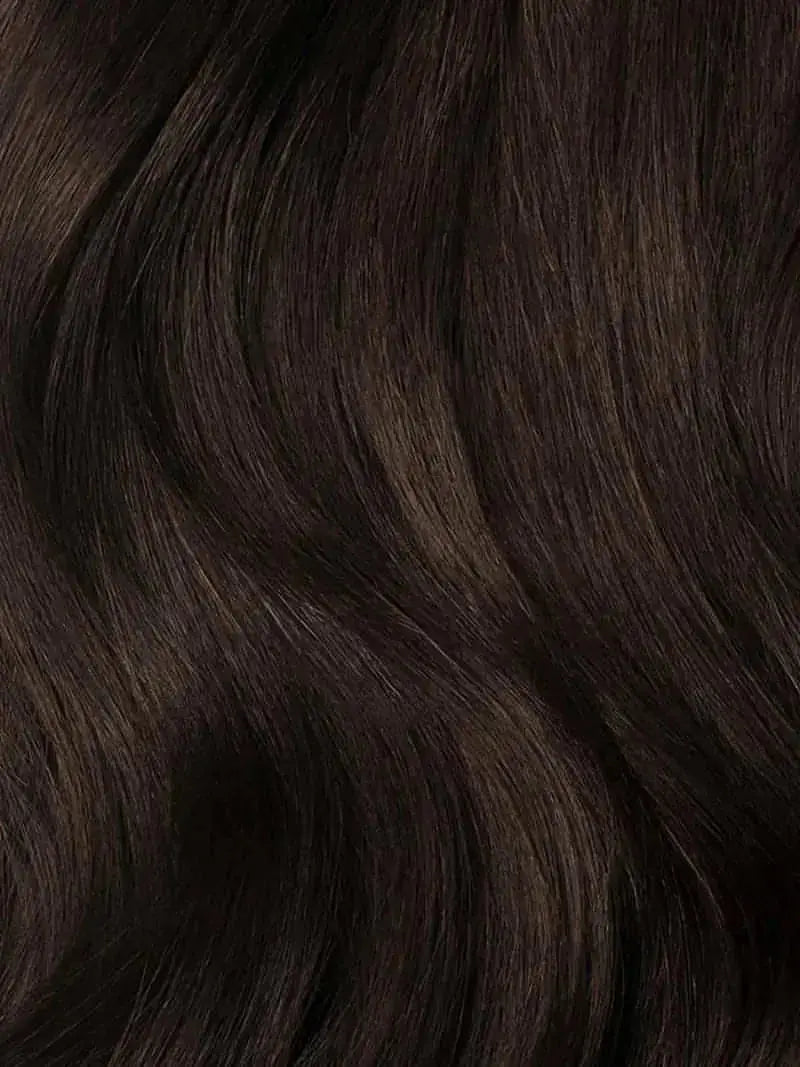REBECA - Aplique de cabelo tic tac de 55cm & 160g a 170g - preto e castanhos - MOJO