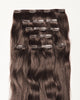 Aplique Tic Tac Invisi MOJO – Castanho Natural 65cm (Cabelo Humano) 180–200g