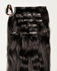 Aplique Tic Tac Invisi MOJO – Preto 55cm (Cabelo Humano) - 160–170g